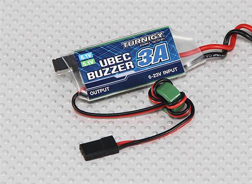 3A UBEC TURNIGY with Low Voltage Buzzer 5-6V, Input 5,5-23V (2-5s LiPO) [9171000012/22494]